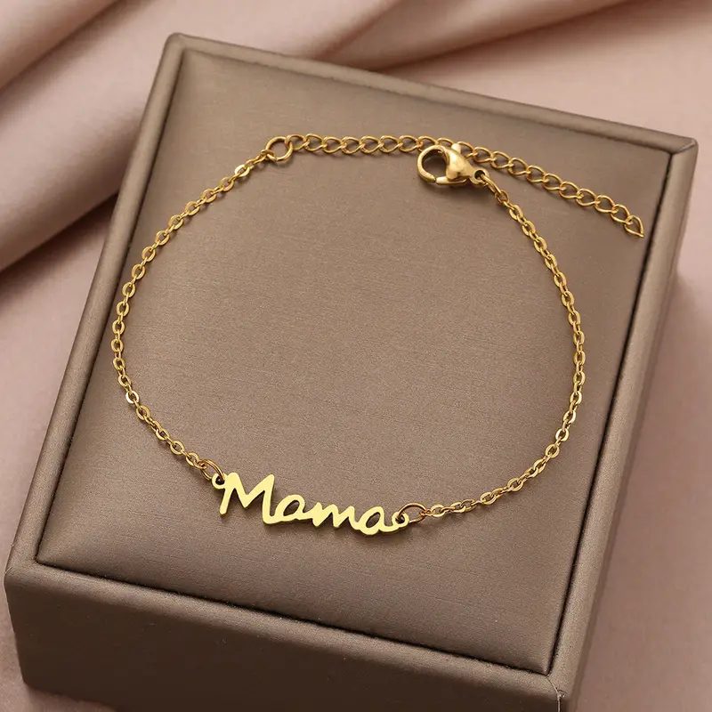 Εξαιρετικό Βραχιόλι Με Σχέδιο Mama - Gold - Image 4