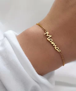 Εξαιρετικό Βραχιόλι Με Σχέδιο Mama - Gold