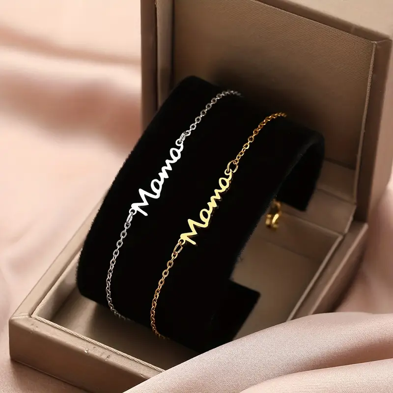 Εξαιρετικό Βραχιόλι Με Σχέδιο Mama - Gold - Image 5