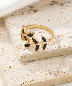 Alternative view of Φύλλο Email Zinc Alloy Δαχτυλίδι