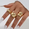 Σετ δαχτυλιδιού με ανοιχτό μανίκι - Gold