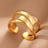 Δαχτυλίδι gold για Γυναίκες Φύλλο Email Zinc Alloy