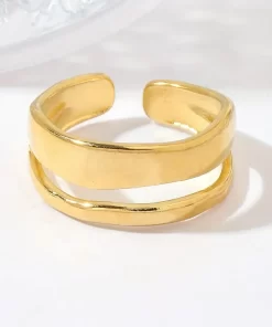 Alternative view of Ρυθμιζόμενο Ανοιχτό Δαχτυλίδι Μανσέτας gold