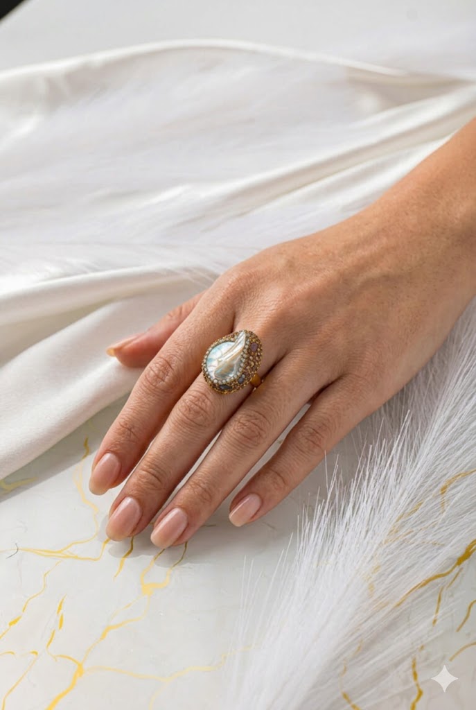 Pearl Sparkling Ring
