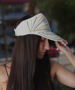 Καπέλο με στρας και μαργαριτάρια