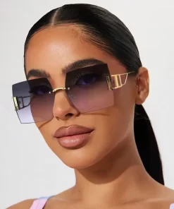 Rimless γυαλιά ηλίου τετράγωνα