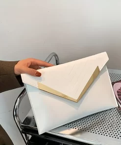 Alternative view of Λευκή τσάντα φάκελος από δερματίνη PU