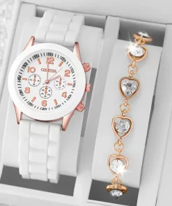 Alternative view of Λευκό Αναλογικό Ρολόι Quartz